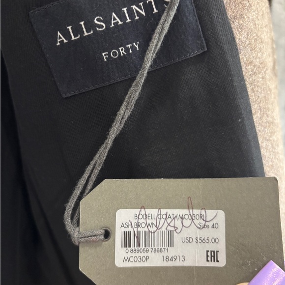 All Saints Wool Coat - Picture 2 of 3